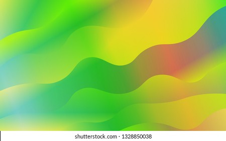 Light background with curved shapes. Vector wave pattern. Futuristic wavy backdrop. Colorful in abstract marble style with gradient. Contrast Gradient.