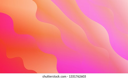 Light background with curved shapes. Vector wave pattern. Futuristic wavy backdrop. Colorful in abstract marble style with gradient. Contrast Gradient.