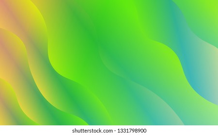 Light background with curved shapes. Vector wave pattern. Futuristic wavy backdrop. Colorful in abstract marble style with gradient. Contrast Gradient.