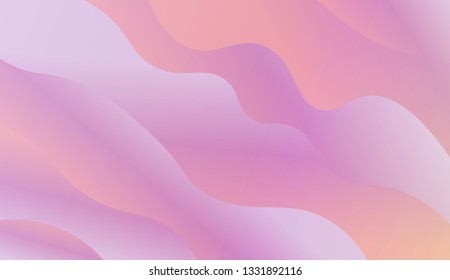 Light background with curved shapes. Vector wave pattern. Futuristic wavy backdrop. Colorful in abstract marble style with gradient. Contrast Gradient.