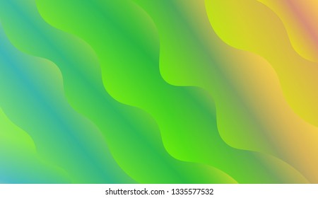 Light background with curved shapes. Vector wave pattern. Futuristic wavy backdrop. Colorful in abstract marble style with gradient. Contrast Gradient.
