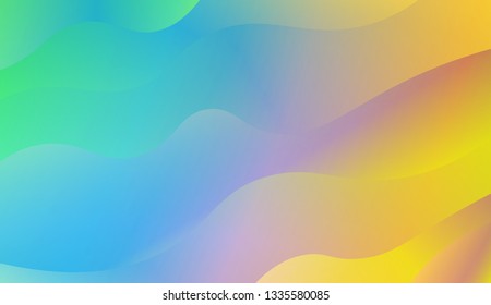 Light background with curved shapes. Vector wave pattern. Futuristic wavy backdrop. Colorful in abstract marble style with gradient. Contrast Gradient.