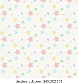 Light background with delicate multi-colored stars. Delicate big and small stars. Design for holidays and congratulations