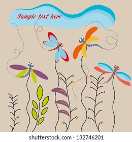 light background dragonfly spring abstraction