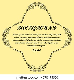 Light background with frame and sample text. eps10