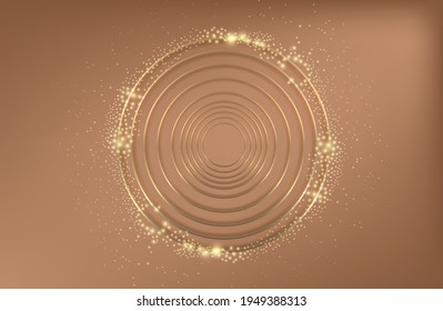 light background with golden circles with shine. modern background. vector illustration. eps 10