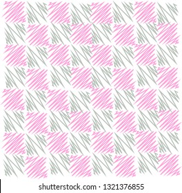 Light background. Gray and pink checkered lines
