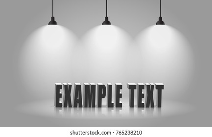 Light background with hanging lamps. Empty space for your object or text. Vector. For your design, project, printing.