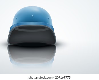 Light Background Military helmet troops of United Nations. Editable Vector illustration.