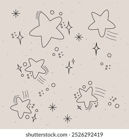 
light background with painted stars