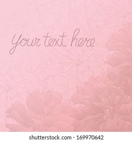 Light background with peony
