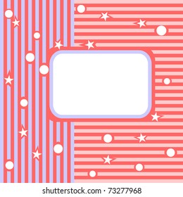 Light background. Pink both blue strips and a place for the text.