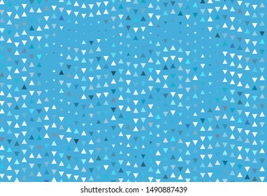 Light background with polygonal style. Illustration with set of colorful triangles. Pattern for websites.