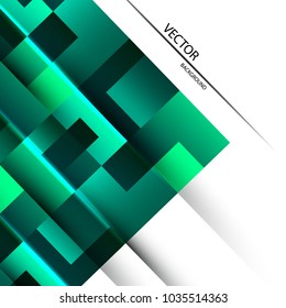 Light background for presentation, abstract design, green color. Material design.