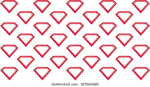 Light background with red shields on it. Background in the style of superheroes, heroes, shield. Vector illustration