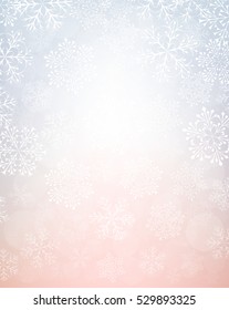 light background with snowflakes
