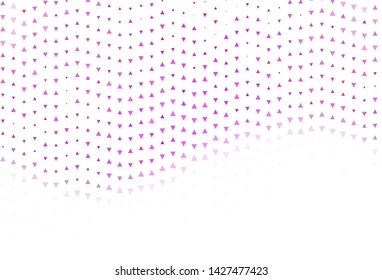 Light background with triangles. Decorative design in abstract style with triangles. Pattern for commercials.
