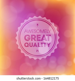Light background. Vector background for presentation with badge.