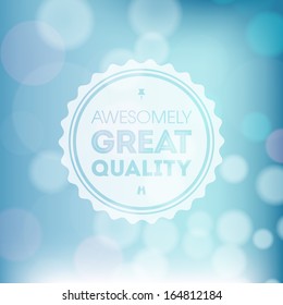 Light background. Vector background for presentation with badge.