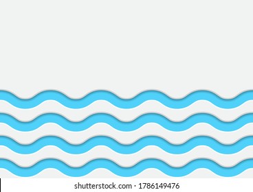 Fondo claro con líneas azul onduladas para una aplicación amplia. Formato A4.
