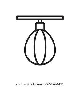 Light Bag Outline Icon Vector Illustration