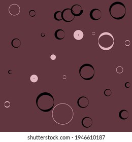 Light Bagel Black Bordo Modern Style Simple Art. Retro Oval Classical Vector llustration. Calm Purple Dark Pink Elegant Circles Modern Design. Round Donut Curves Pastel Minimal Ornamental Fabrics.