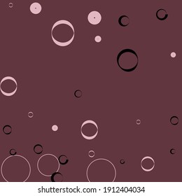 Light Bagel Round Vector Design Pic. Black Retro Bordo Pastel Minimal Modern Art Pattern. Donut Curves Pink Purple Modern Style Simple Art. Calm Oval Classical Dark Elegant Circles Art Illustration.