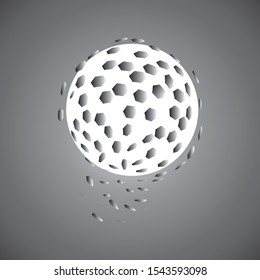 light ball broken abstract background and illustrator