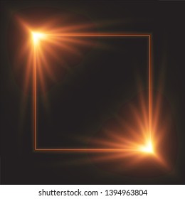 Light banner design. Orange banner.