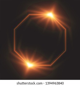 Light banner design. Orange banner.