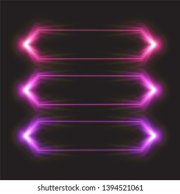 Light banner design. Pink banner.