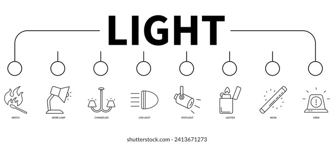 Light banner web icon vector illustration concept