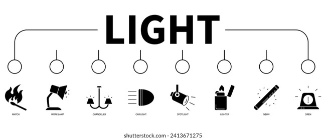 Light banner web icon vector illustration concept