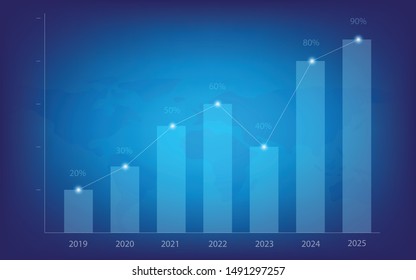 Light bar data analystic growing up infographic