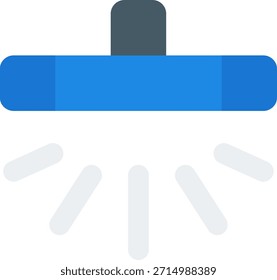 Icono de Vector de barra de luz en estilo moderno, iluminación de indicador de dispositivo e ilustración de accesorio de tecnología inteligente. Icono plano