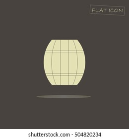 Light barrel on black, vector illustration