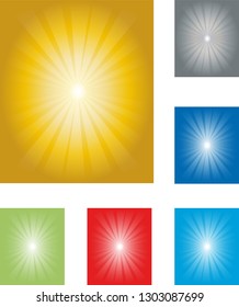 Light beam background in different colors collection