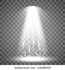 light beam isolated on transparent background. Vector illustration