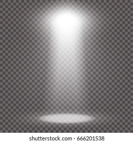 Light Beam Isolated On Transparent Background. Vector Illustration