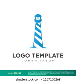 Light Beam, Lighthouse Icon Vector Logo Template