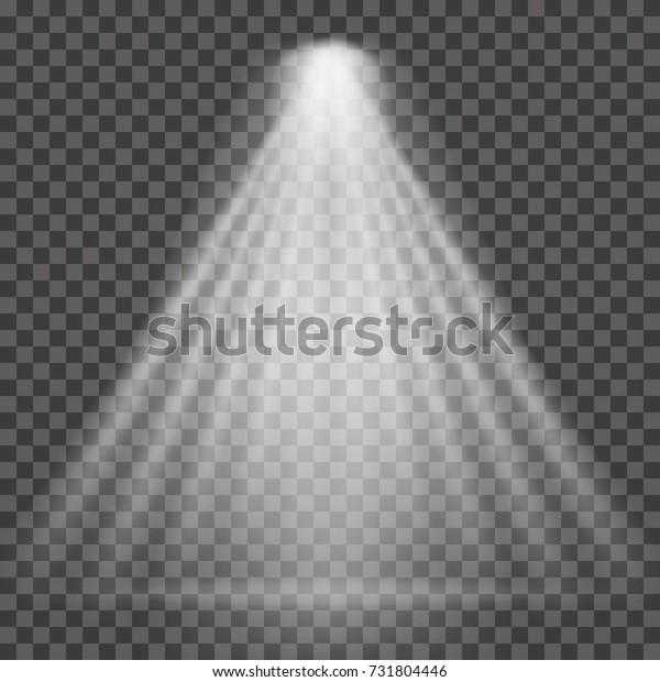 透明な背景に光ビーム サーチライト シーンの照明用の明るいスポットライト光線 ベクター画像 のベクター画像素材 ロイヤリティフリー