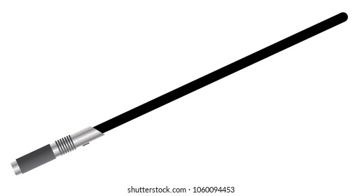 A light beam sword isolated on a white background