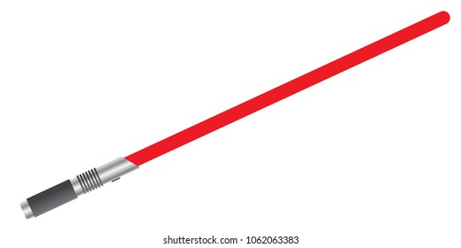 A light beam sword isolated on a white background