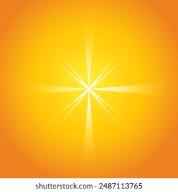 light beam transparency on orange background, sun shine, sunlight graphic, light ray, sunshine, star light shine