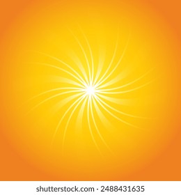 light beam transparency on orange background, sun shine, sunlight graphic, light ray, sunshine, star light shine