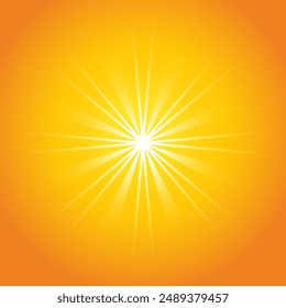 light beam transparency on orange background, sun shine, sunlight graphic, light ray, sunshine, star light shine