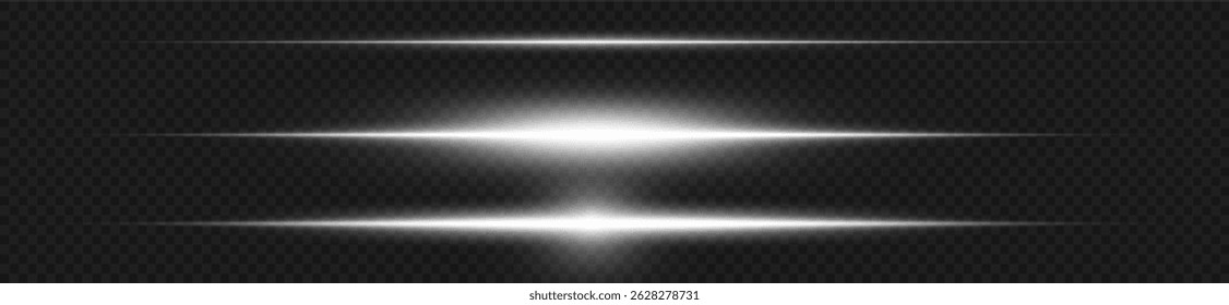 Light beam in white neon motion with glowing flare abstract streak background fast laser glare digital explosion blur effect shine bright dynamic technology vector