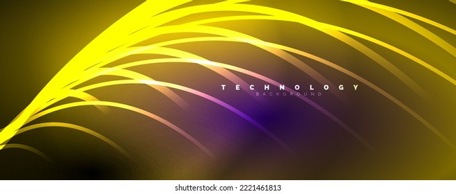 Light beams, neon lines abstract background. Vector Illustration For Wallpaper, Banner, Background, Card, Book Illustration, landing page