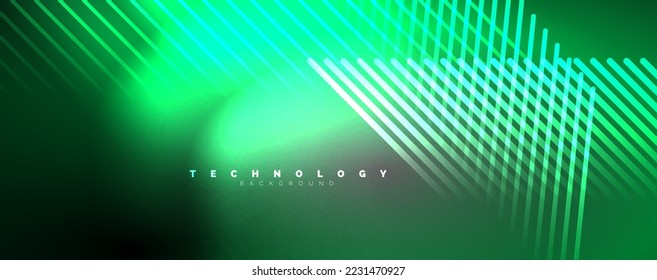 Light beams, neon lines abstract background. Vector Illustration For Wallpaper, Banner, Background, Card, Book Illustration, landing page
