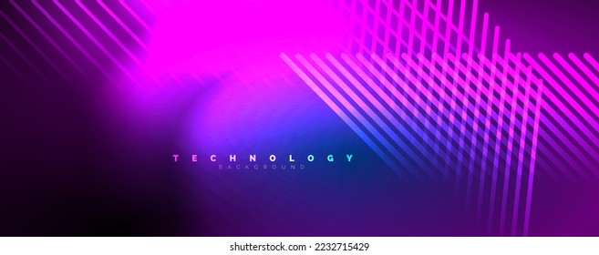 Light beams, neon lines abstract background. Vector Illustration For Wallpaper, Banner, Background, Card, Book Illustration, landing page